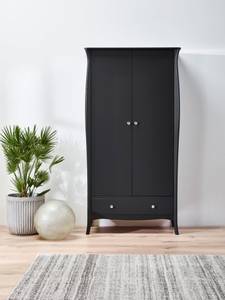 l' armoire Baroque Noir - Noir brillant - Largeur : 99 cm