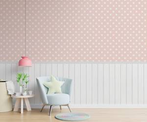 Wallpanel Punkte-Tapete Grau - Rosé