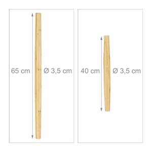 Teigroller Bambus 2er Set Braun - Bambus - 65 x 4 x 4 cm
