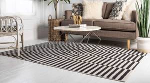 Tapis Tribeca I Noir - Matière plastique - Textile - 152 x 1 x 244 cm