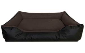 Lit pour chien, coussin LUPI Noir - Marron - 110 x 28 x 150 cm