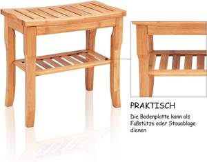 Duschhocker BA7268 Braun - Bambus - 27 x 45 x 49 cm