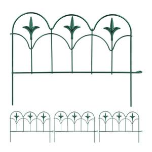 Bordure de jardin en métal 4 éléments Vert - Métal - 39 x 28 x 2 cm