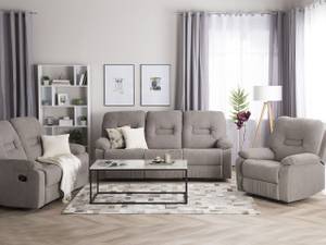 3-Sitzer Sofa BERGEN Beige - Schwarz - Taupe