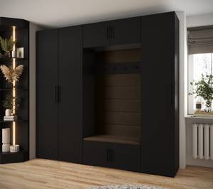 Garderobe Inova 3 Z8 Schwarz - Braun - Schwarz