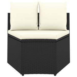 Garten-Lounge-Set Schwarz - Polyrattan - 68 x 30 x 68 cm