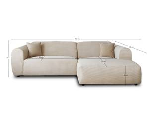 Ecksofa AUMANCE Blaugrau