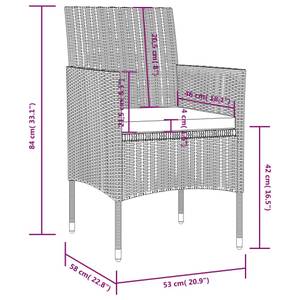 Salon de jardin (lot de 16) 3012364-2 Gris - Nombre de pièces dans le lot : 16