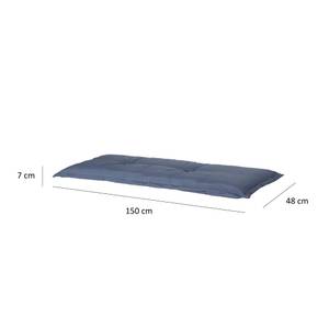 Bankauflage Panama Blau - Tiefe: 150 cm