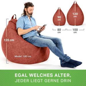 Indoor Sitzsack "Home Linen" - 200 Liter Rot