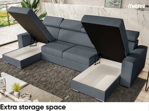 Ecksofa Voss U-Form Grau