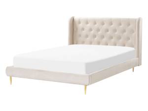 Doppelbett FORBACH Beige - Gold - Breite: 154 cm