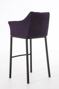 Tabouret de bar Damaso Mauve - Noir