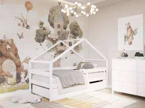 Lit cabane HYTTE HB005 Blanc