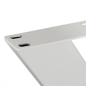 Tischbeine 2er Set X-Form Grau - Metall - Kunststoff - 60 x 74 x 5 cm