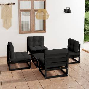 Garten-Lounge-Set (5-teilig) 3009868-2 Anthrazit - Schwarz