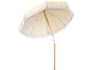 Parasol droit MONDELLO Chêne clair - Blanc - Jaune