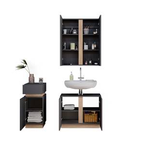 Badmöbel Set Gloria 40893 Braun - Grau - Holzwerkstoff - 70 x 55 x 34 cm