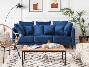 3-Sitzer Sofa FENSTAD Blau - Marineblau - Eiche Dunkel