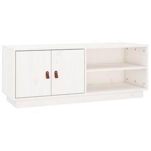 TV-Schrank D948 Weiß - Massivholz - 34 x 40 x 105 cm