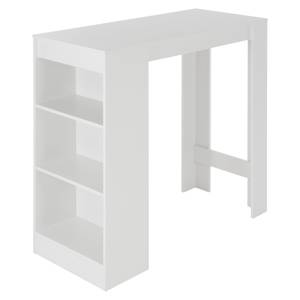 Table de bar 110x50x103cm blanc Blanc - Bois manufacturé - 50 x 103 x 110 cm
