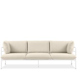 Gartensofa RAMBE Cremeweiß - Weiß - Breite: 225 cm