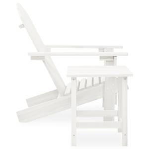 Chaise de jardin avec table 3010079 Blanc - Bois massif - Bois/Imitation - 40 x 45 x 40 cm