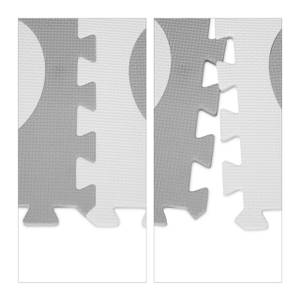 18 pièces Tapis puzzle cœur Gris - Blanc