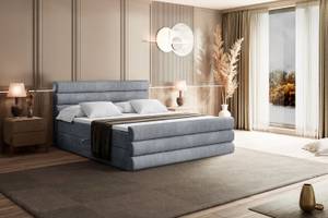 Boxspringbett CELESTIA-Z Grau - Breite: 200 cm - H4