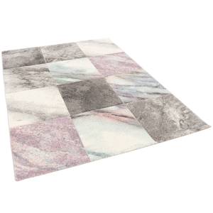 Teppich Maui Pastell Marmor Optik Grau - Pink - Textil - 120 x 1 x 170 cm