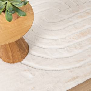 Hochflor Teppich Carvy Curves Creme - 200 x 290 cm