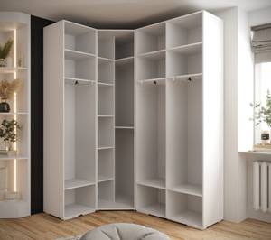 Garderobe Inova 2 Z3 Schwarz - Weiß - Holzwerkstoff - Massivholz - 182 x 237 x 47 cm