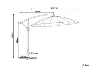 Parasol déporté CALABRIA Gris foncé - Gris