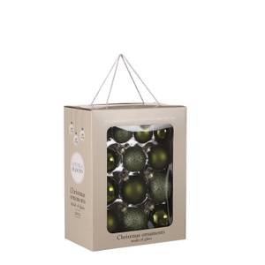 Weihnachtsbaumkugeln-Set Grün - Glas - 7 x 7 x 7 cm