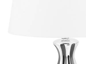 Lampe de table VARDJA Argenté - Blanc - Céramique - 28 x 52 x 28 cm