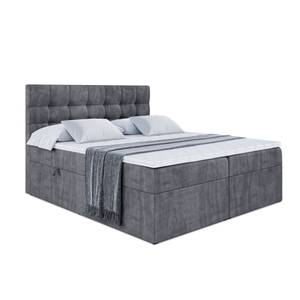 Boxspringbett BERO Steingrau - 180 x 110 cm - H3