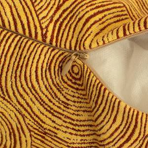 Kissenbezug gelb-rot Kreise Gelb - Textil - 45 x 45 x 45 cm