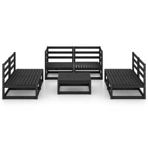 Garten-Lounge-Set 3009898-1 (7-teilig) Schwarz