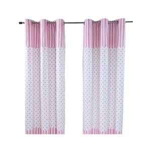 Gardinen mit Ösen Herzen 2er Set Pink - 137 x 228 x 228 cm