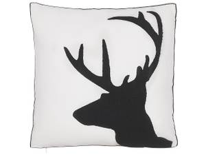 Coussin décoratif SHADRACK Noir - Blanc - Fibres naturelles - 45 x 10 x 45 cm