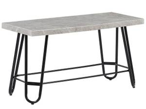 Ensemble pour salle à manger KEMPTON Noir - Gris - Bois manufacturé - 110 x 76 x 70 cm