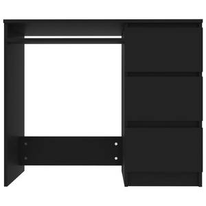 Schreibtisch Schwarz - Holzwerkstoff - Massivholz - 90 x 76 x 90 cm