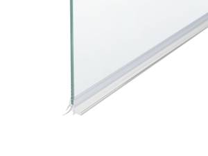 Einteiliger Badewannenaufsatz LAPAN Silber - Glas - 80 x 140 x 80 cm