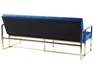 3-Sitzer Sofa MARSTAL Blau - Gold - Marineblau