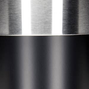 Terrassenofen mit Schürhaken schwarz Schwarz - Silber - Metall - Kunststoff - 45 x 120 x 45 cm