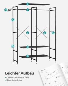 Kleiderschrank Malabo Ebenholz Dekor