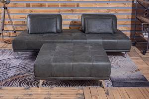 Sofa mit Hocker WIOLO Grün