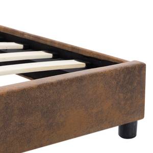 Bettgestell 299305 Braun - Holzwerkstoff - Kunstleder - 94 x 65 x 210 cm