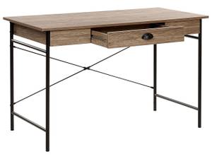 Schreibtisch CASCO Schwarz - Braun - Grau - Holzwerkstoff - 120 x 76 x 60 cm