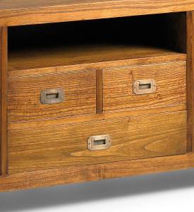 TV-SCHRANK AUS HOLZ BRAUN L 150 cm Braun - Holz teilmassiv - 150 x 60 x 45 cm